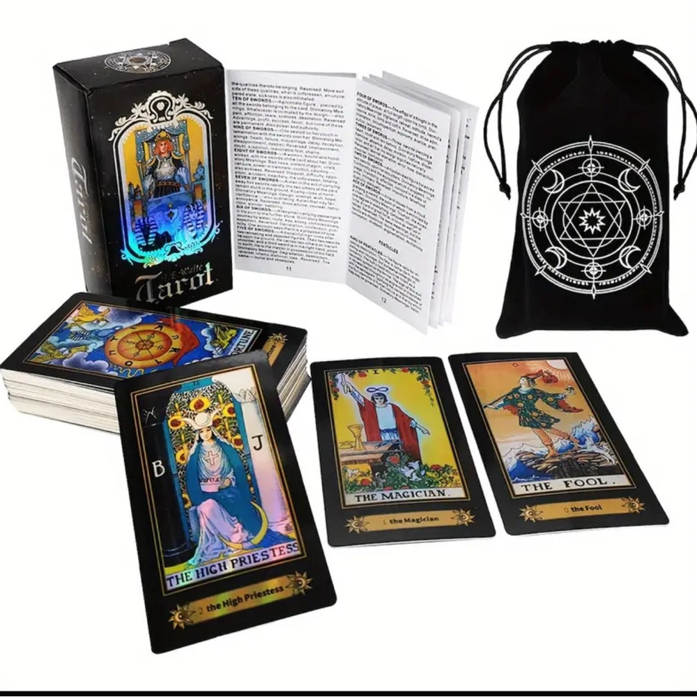 Tarot Card Deck with Guidebook and Pouch
